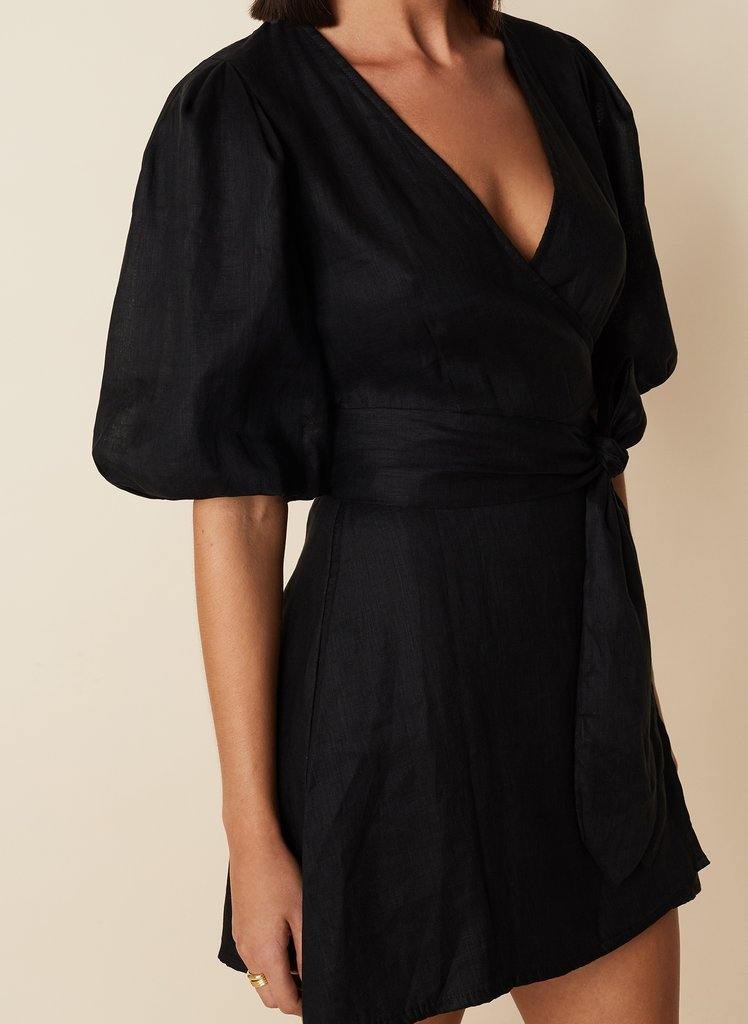 Godiva Wrap Dress - Plain Black – Freudian Kicks
